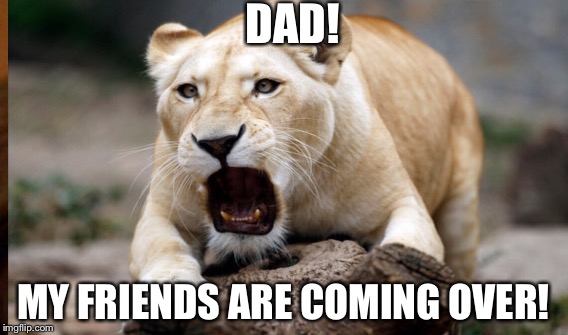 DAD! MY FRIENDS ARE COMING OVER! | made w/ Imgflip meme maker