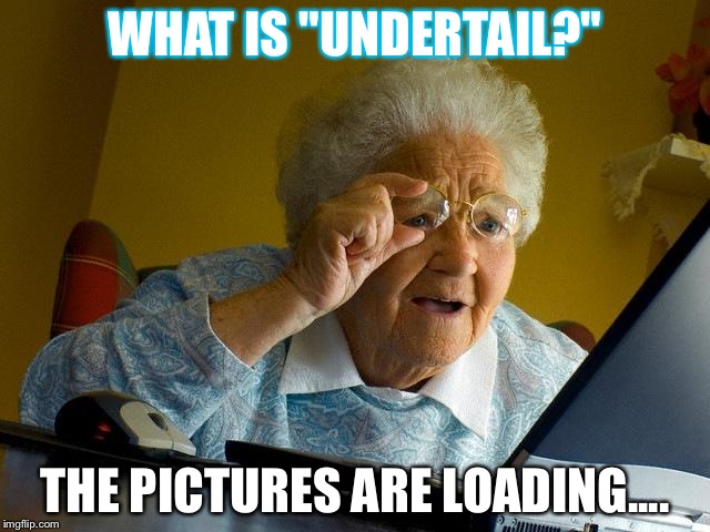 Grandma Finds The Internet | WHAT IS "UNDERTAIL?"; THE PICTURES ARE LOADING.... | image tagged in memes,grandma finds the internet | made w/ Imgflip meme maker