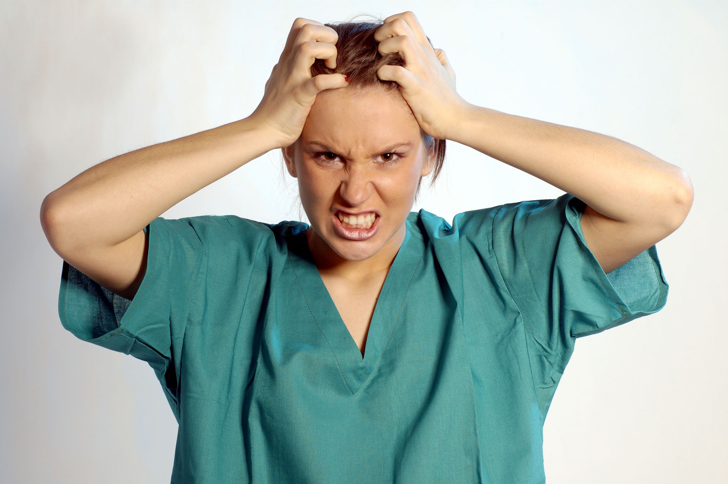 High Quality Frustrated Nurse Blank Meme Template