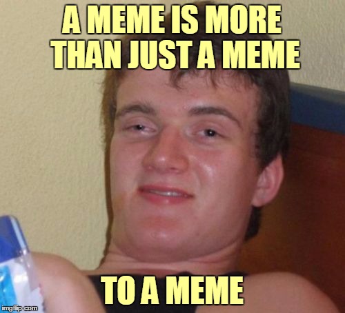 10 Guy Meme | A MEME IS MORE THAN JUST A MEME TO A MEME | image tagged in memes,10 guy | made w/ Imgflip meme maker