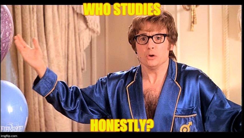 Who does that, Honestly? | WHO STUDIES HONESTLY? | image tagged in who does that honestly? | made w/ Imgflip meme maker