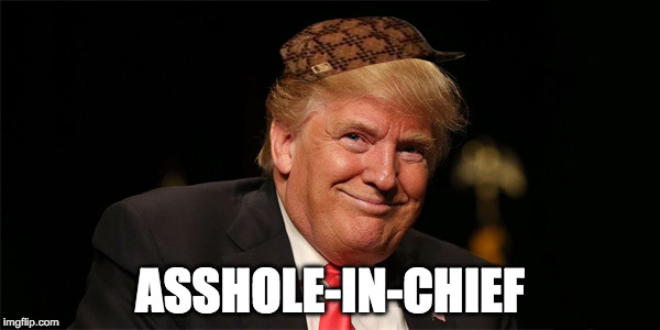 ASSHOLE-IN-CHIEF | image tagged in trumpasshole,scumbag | made w/ Imgflip meme maker