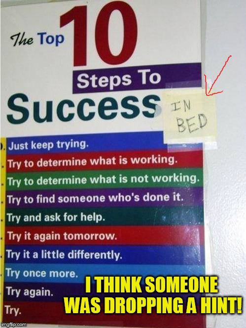 I think someone was dropping subtle hints...  | I THINK SOMEONE WAS DROPPING A HINT! | image tagged in funny meme,book,sex,how to,joke,laugh | made w/ Imgflip meme maker