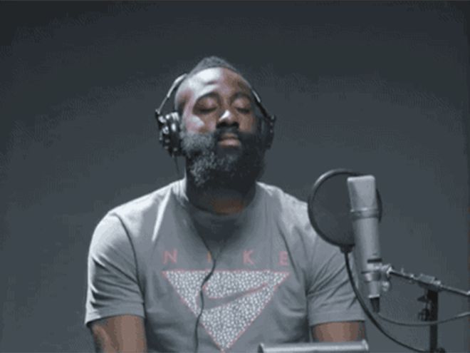 James Harden Headphones Blank Meme Template