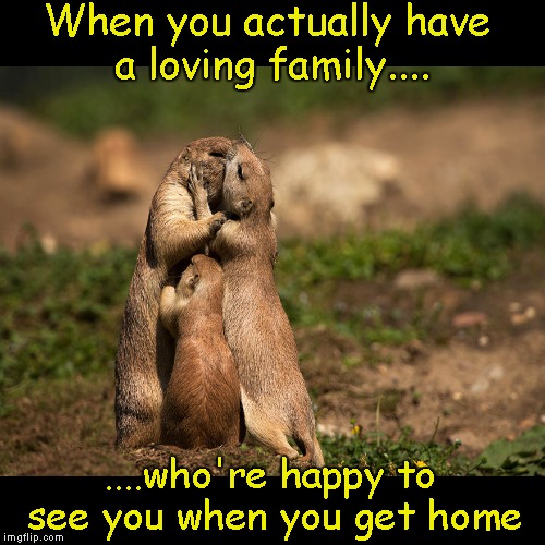 We need more of this.... | When you actually have a loving family.... ....who're happy to see you when you get home | image tagged in memes,so true memes,family,fathers,dad | made w/ Imgflip meme maker