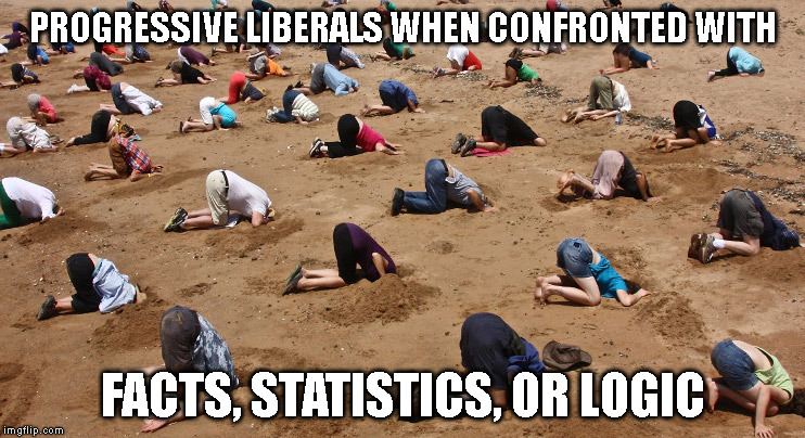 Progressive Liberals | PROGRESSIVE LIBERALS WHEN CONFRONTED WITH; FACTS, STATISTICS, OR LOGIC | image tagged in college liberal,liberals,progressive | made w/ Imgflip meme maker