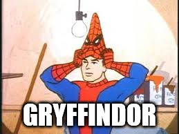 Potterman | GRYFFINDOR | image tagged in lol,spiderman,harry potter | made w/ Imgflip meme maker