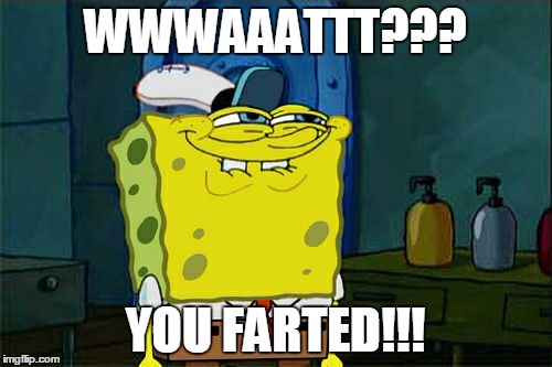 Don't You Squidward | WWWAAATTT??? YOU FARTED!!! | image tagged in memes,dont you squidward | made w/ Imgflip meme maker