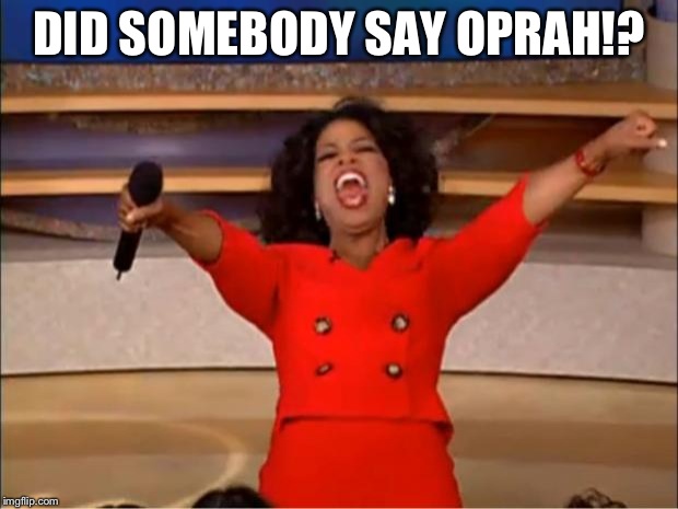 Oprah You Get A Meme | DID SOMEBODY SAY OPRAH!? | image tagged in memes,oprah you get a | made w/ Imgflip meme maker