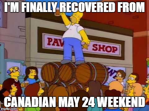 To Alcohol | I'M FINALLY RECOVERED FROM; CANADIAN MAY 24 WEEKEND | image tagged in to alcohol | made w/ Imgflip meme maker
