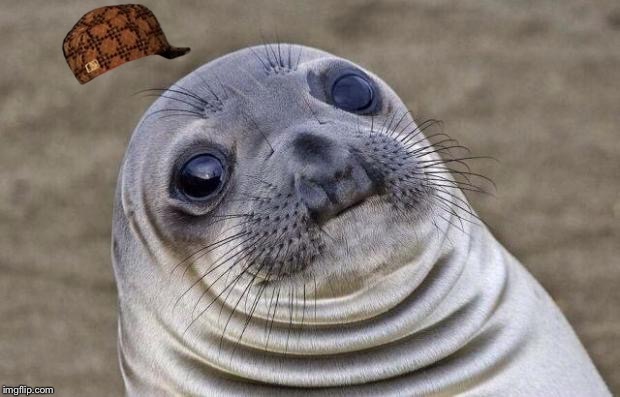 Awkward Moment Sealion | image tagged in memes,awkward moment sealion,scumbag | made w/ Imgflip meme maker