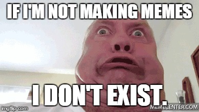 I think I needed a title... | IF I'M NOT MAKING MEMES; I DON'T EXIST. | image tagged in funny face,memes,funny memes,funny,double chin | made w/ Imgflip meme maker
