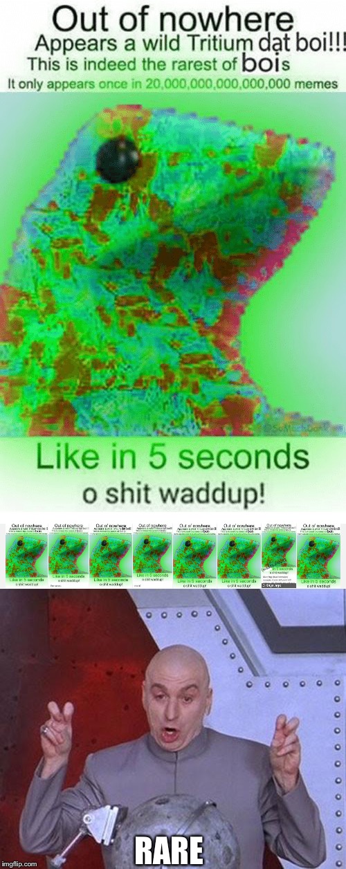 O sh t (wadd)upvote | RARE | image tagged in dat boi,rare,dr evil laser | made w/ Imgflip meme maker