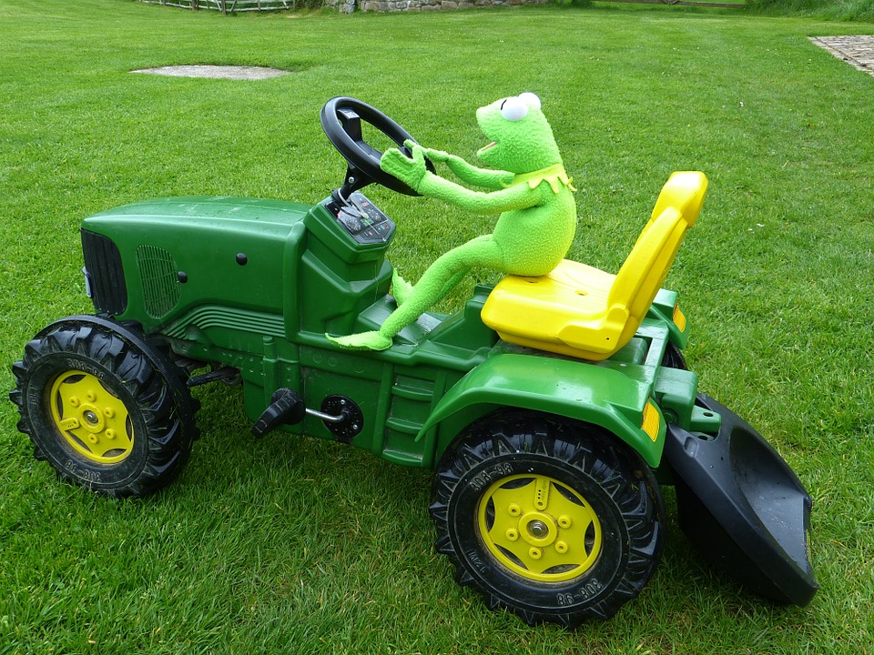 Kermit mower Blank Meme Template