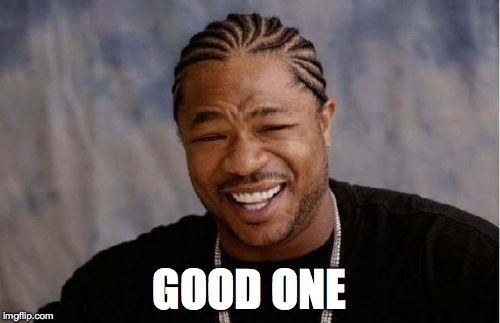 Yo Dawg Heard You Meme | GOOD ONE | image tagged in memes,yo dawg heard you | made w/ Imgflip meme maker