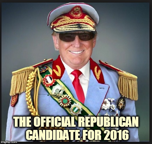 Trump | THE OFFICIAL REPUBLICAN CANDIDATE FOR 2016 | image tagged in trump | made w/ Imgflip meme maker