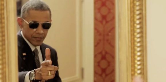 Obama finger gun Blank Meme Template