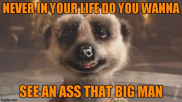 NEVER IN YOUR LIFE DO YOU WANNA SEE AN ASS THAT BIG MAN | made w/ Imgflip meme maker