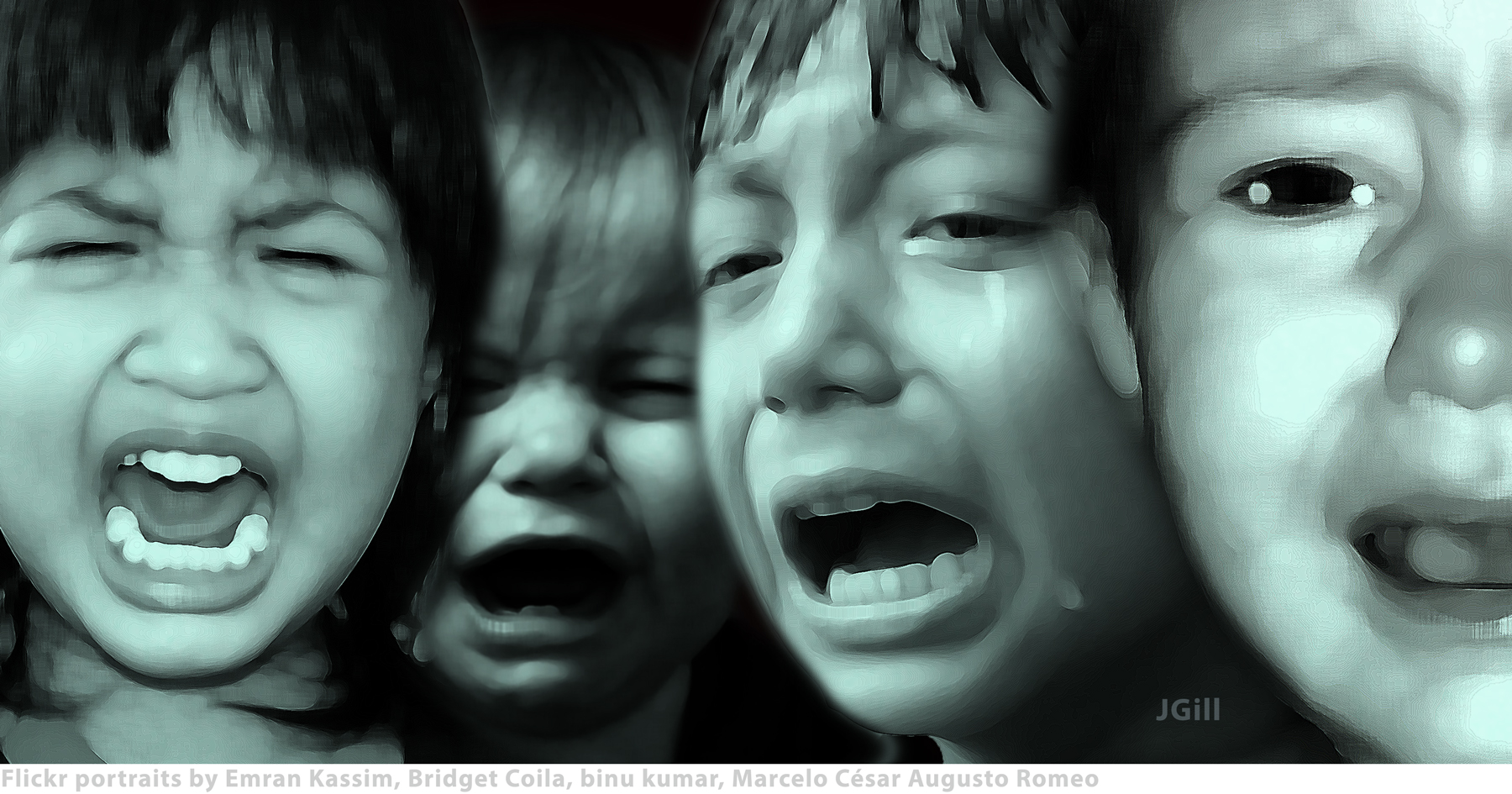 Crying Children Blank Meme Template