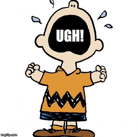 UGH! | UGH! | image tagged in charlie brown,ugh,good grief | made w/ Imgflip meme maker