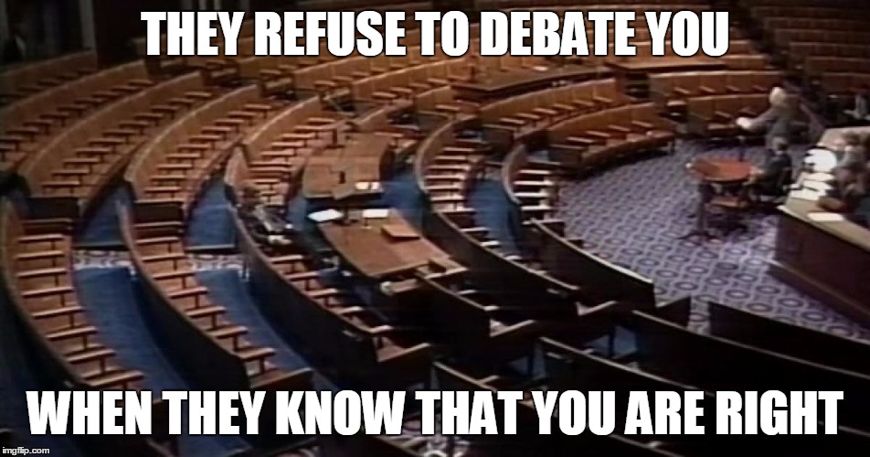 THEY REFUSE TO DEBATE YOU; WHEN THEY KNOW THAT YOU ARE RIGHT | image tagged in bernie sanders,debate | made w/ Imgflip meme maker
