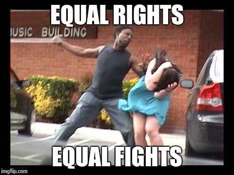 Does that look equal? | EQUAL RIGHTS; EQUAL FIGHTS | image tagged in equality,fight,women rights,black lives matter,liberalism | made w/ Imgflip meme maker