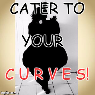CATER TO; YOUR; C U R V E S! | image tagged in lushikgirl,fashion,curves,body,fatgirl | made w/ Imgflip meme maker