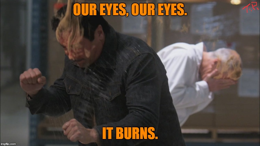 OUR EYES, OUR EYES. IT BURNS. | made w/ Imgflip meme maker