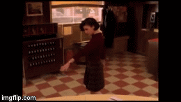 Audrey's dance | image tagged in gifs,audreyhorne,dance,twinpeaks,90s | made w/ Imgflip video-to-gif maker
