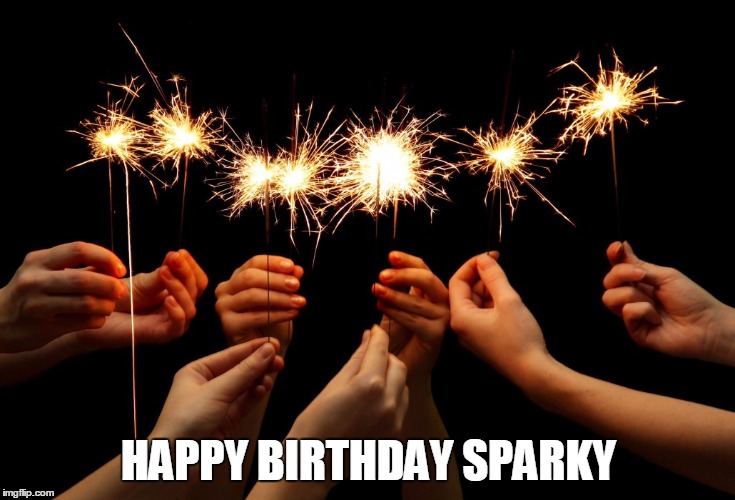 sparkiy's birthday | HAPPY BIRTHDAY SPARKY | image tagged in sparkiy's birthday | made w/ Imgflip meme maker