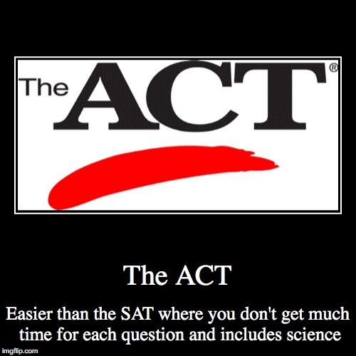 The ACT | image tagged in funny,demotivationals,the act | made w/ Imgflip demotivational maker