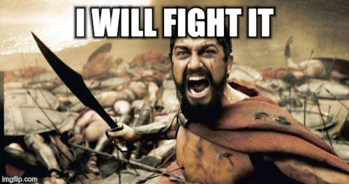 Sparta Leonidas Meme | I WILL FIGHT IT | image tagged in memes,sparta leonidas | made w/ Imgflip meme maker