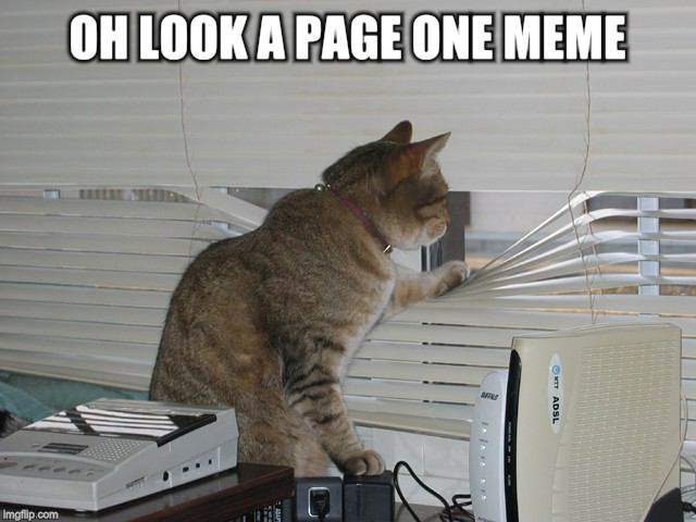 OH LOOK A PAGE ONE MEME | made w/ Imgflip meme maker