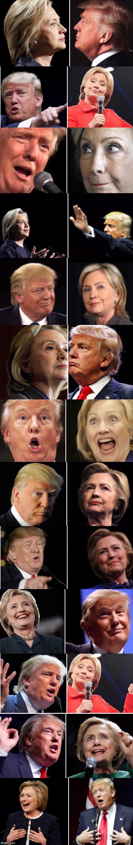 image tagged in hillary clinton,donald trump,love story | made w/ Imgflip meme maker
