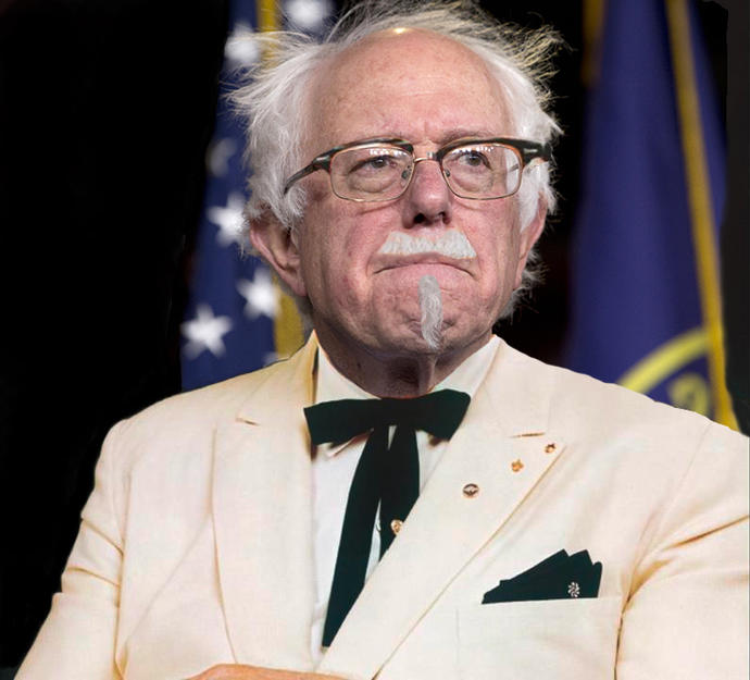 High Quality Bernie KFC Sanders Blank Meme Template