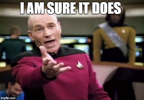 Picard Wtf Meme | I AM SURE IT DOES | image tagged in memes,picard wtf | made w/ Imgflip meme maker