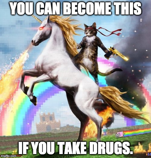 Welcome To The Internets Meme | YOU CAN BECOME THIS; IF YOU TAKE DRUGS. | image tagged in memes,welcome to the internets | made w/ Imgflip meme maker