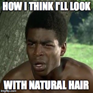 HOW I THINK I'LL LOOK; WITH NATURAL HAIR | made w/ Imgflip meme maker