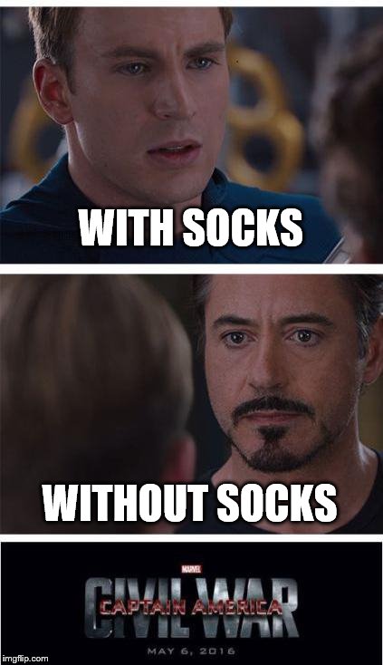 WITH SOCKS WITHOUT SOCKS | made w/ Imgflip meme maker
