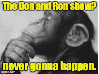 The Don and Ron show? never gonna happen. | made w/ Imgflip meme maker