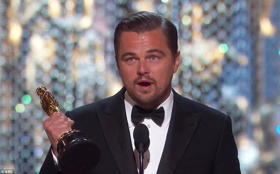 Leonardo Winning Oscar Blank Meme Template