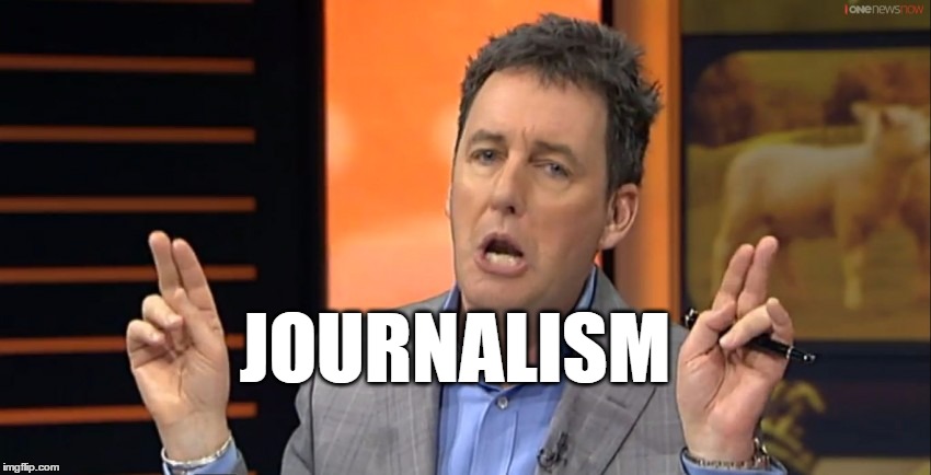 Mike Hosking | JOURNALISM | image tagged in mike hosking | made w/ Imgflip meme maker
