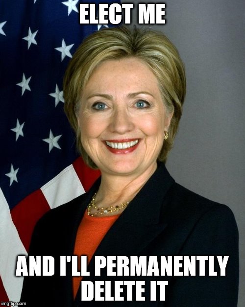ELECT ME AND I'LL PERMANENTLY DELETE IT | made w/ Imgflip meme maker