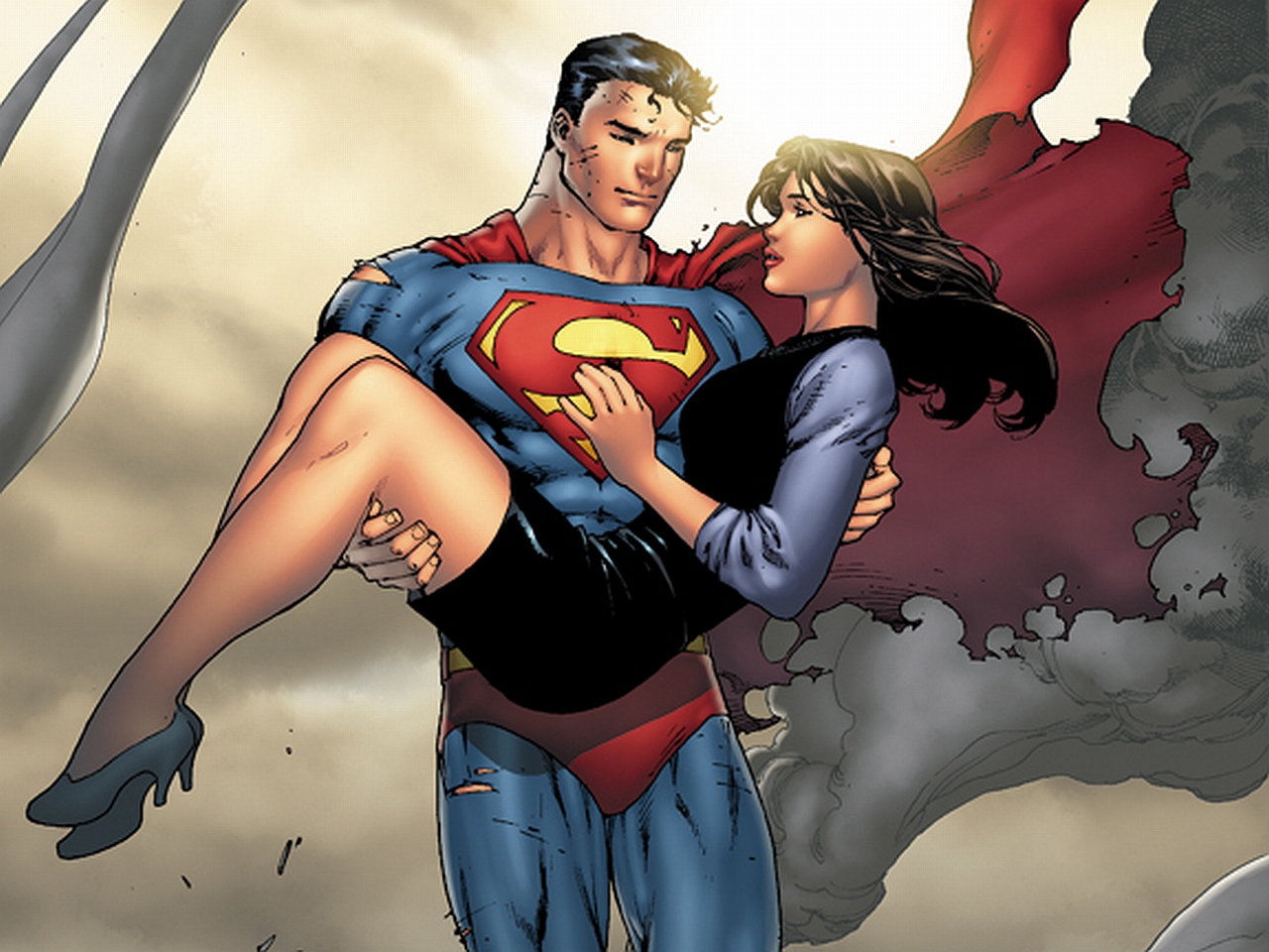 Superman Saving Hoes Blank Meme Template