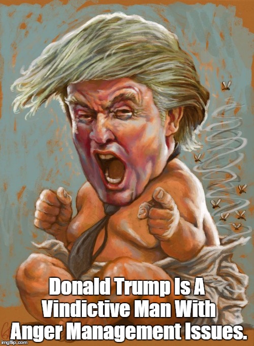 Donald Trump Is A Vindictive Man With Anger Management Issues. | made w/ Imgflip meme maker