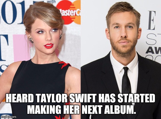 Next album.  | HEARD TAYLOR SWIFT HAS STARTED MAKING HER NEXT ALBUM. | image tagged in celebrity,taylor swift | made w/ Imgflip meme maker