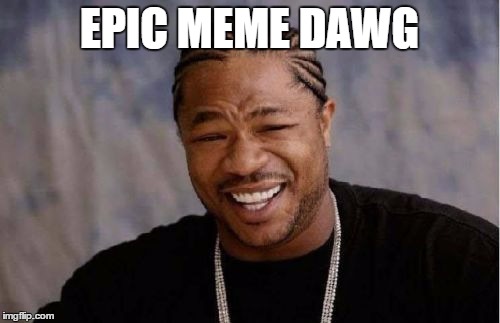 Yo Dawg Heard You Meme | EPIC MEME DAWG | image tagged in memes,yo dawg heard you | made w/ Imgflip meme maker