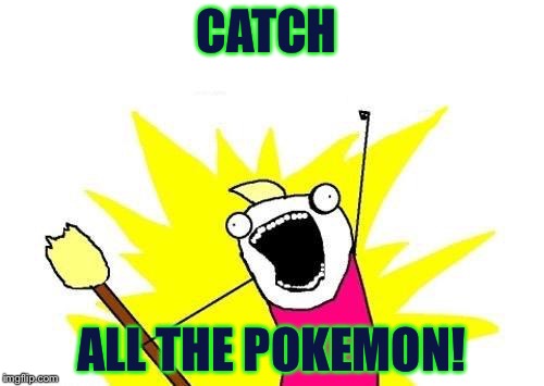 Yeah! | CATCH; ALL THE POKEMON! | image tagged in memes,x all the y | made w/ Imgflip meme maker