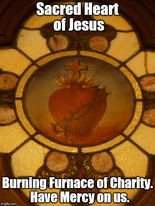 Sacred Heart of Jesus; Burning Furnace of Charity.  Have Mercy on us. | image tagged in sacred heart of jesus | made w/ Imgflip meme maker