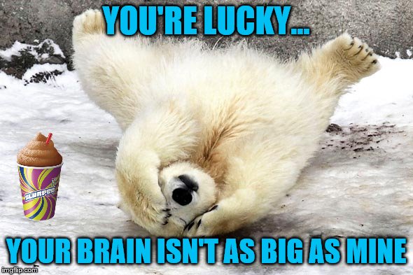 YOU'RE LUCKY... YOUR BRAIN ISN'T AS BIG AS MINE | made w/ Imgflip meme maker